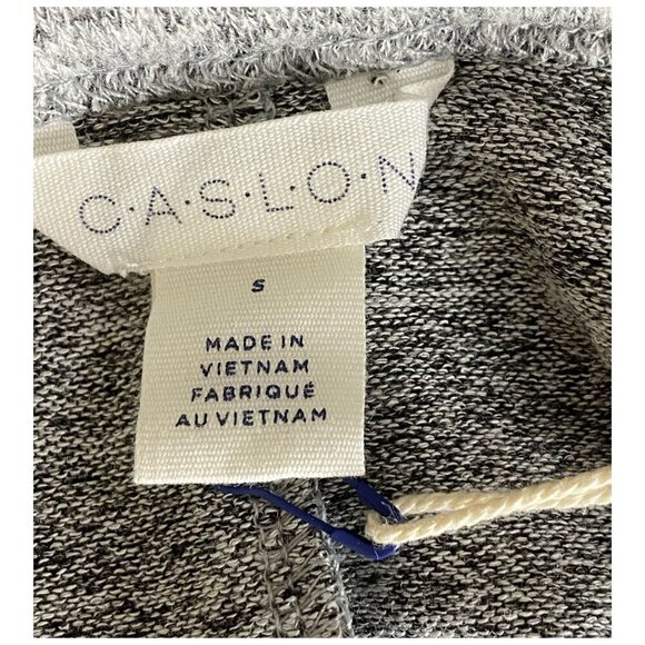 Caslon Cozy Tie Waist Peplum Knit Top in Grey Heather Casual Cozy Women's Size S - Picture 3 of 9